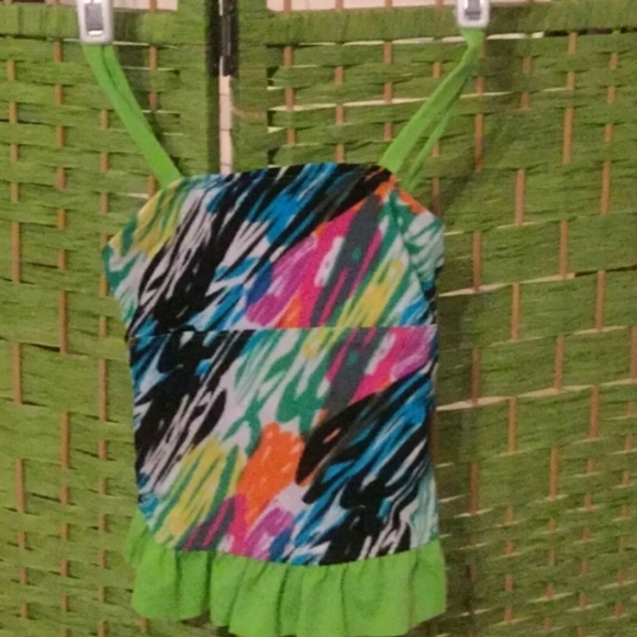 🆕 Girls Sunshine Zone 2 Pc Tankinii UPF 50 Size 3T Vibrant Multi Color - Picture 4 of 9